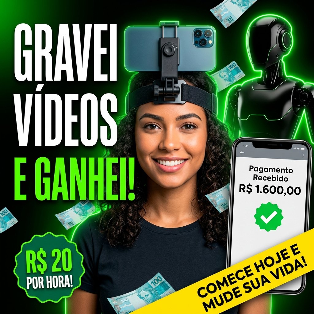 Gravei Videos e Ganhei R$ 30 por Hora
